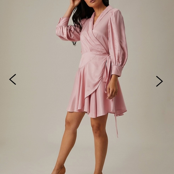 Hudson beautiful flatering light pink wrap dress size L - Picture 5 of 7